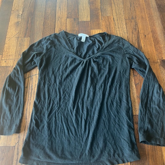Liz Lange Tops - Liz Lange Black V-Neck Long Sleeve Blouse